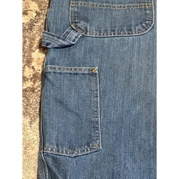 Carhartt Jeans Med Wash Blue Original Dungaree Fit Carpenter Workwear Sz 38x30 - Picture 4 of 9